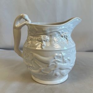 Vintage Loucarte White Ceramic Pitcher